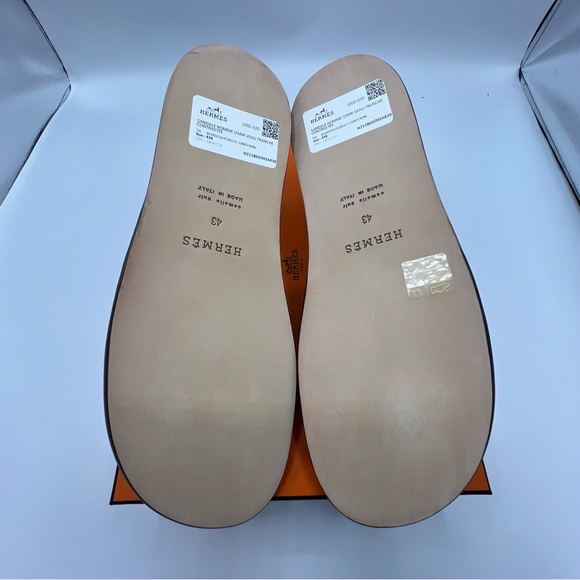 NWB HERMES IZMIR SANDALS In   Bordeaux / Bleu Santorin Size 43 - Picture 8 of 14